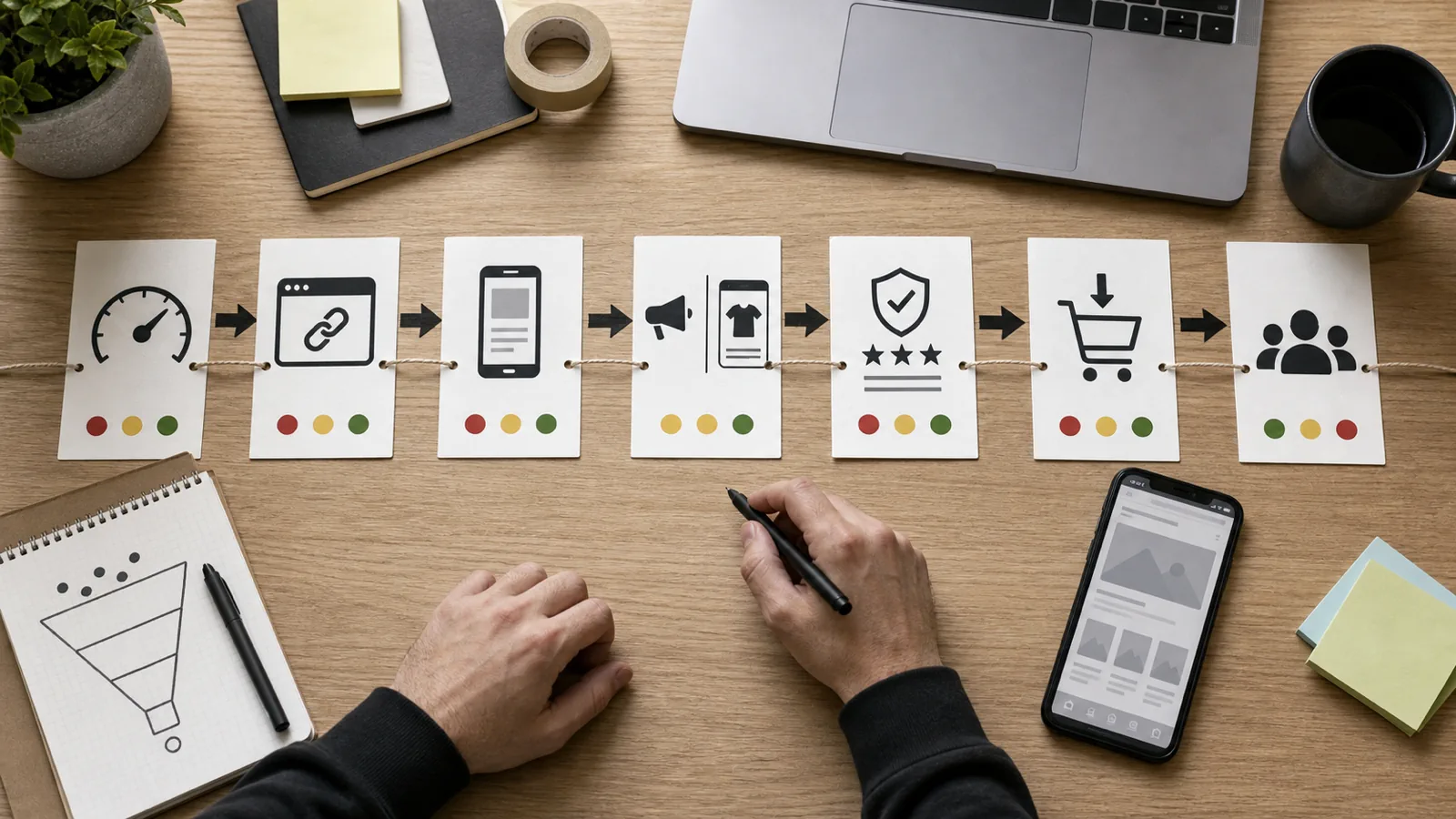 Fix-order decision cards for diagnosing weak paid Shopify traffic