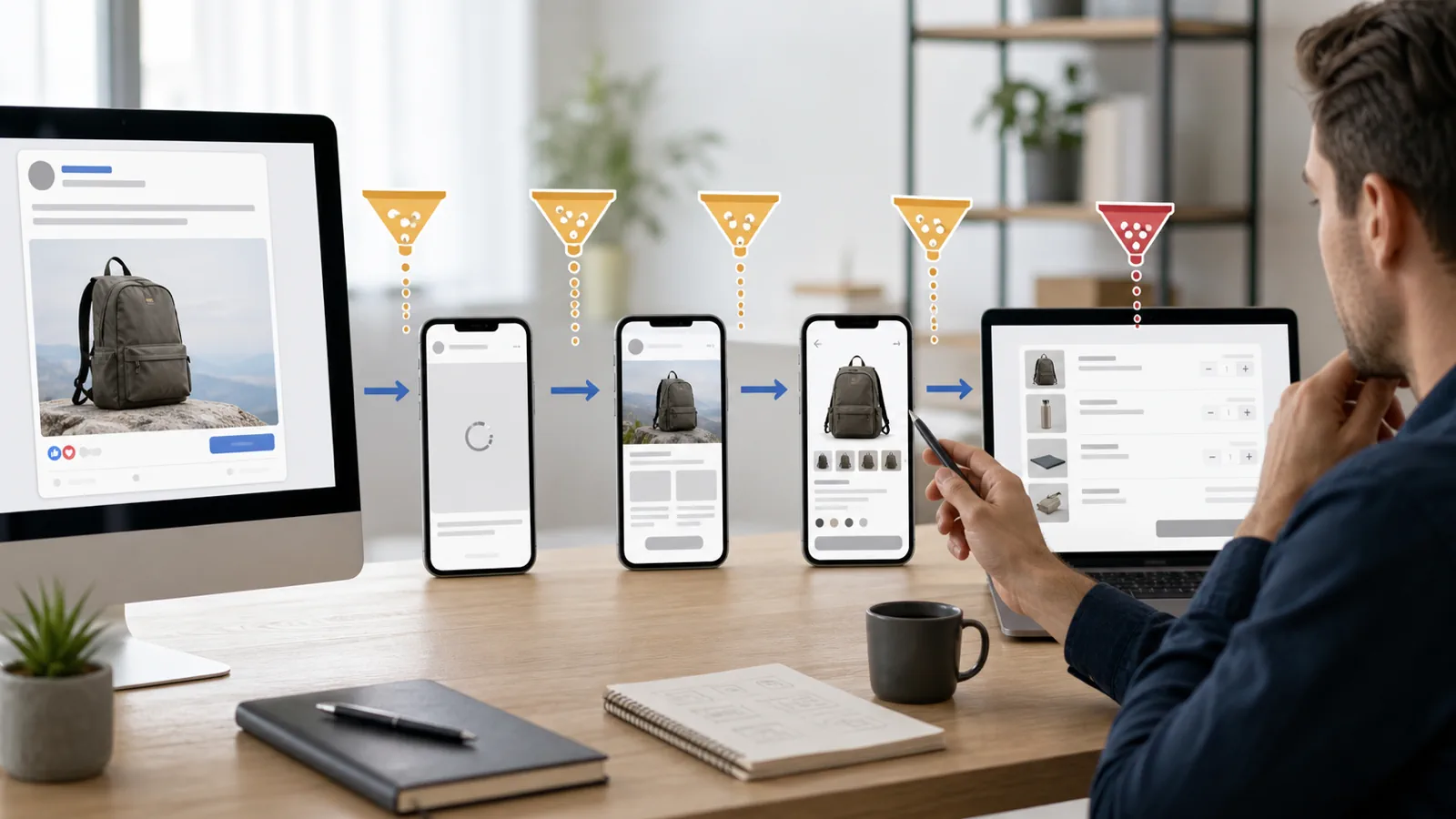 Founder tracing leak points between Meta ad clicks and Shopify sessions