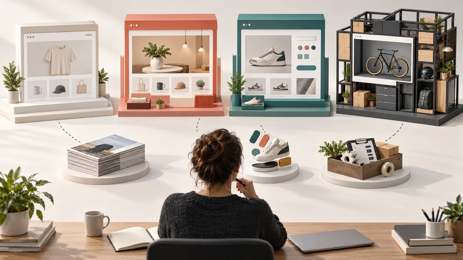 Shopify owner comparing free premium customized and fully custom storefront foundations
