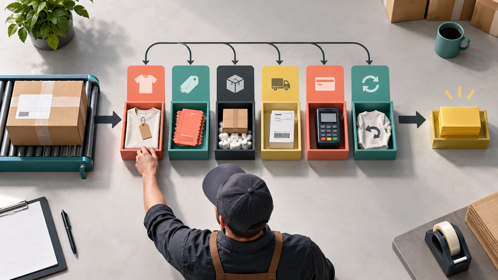 Ecommerce order separated into variable cost layers before acquisition payback is calculated