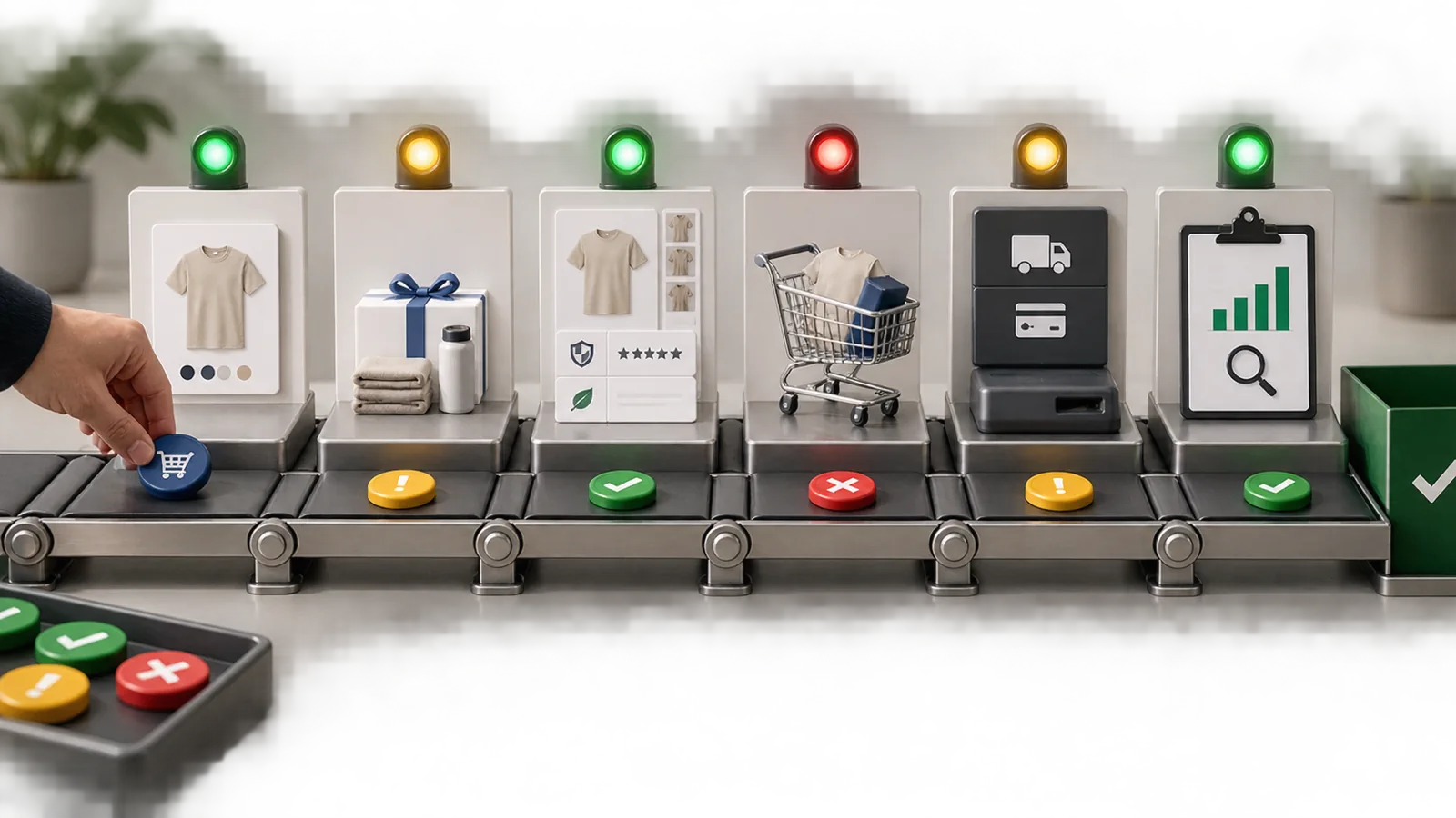 Shopify store-readiness inspection chain from product catalog to measurement before automated campaigns