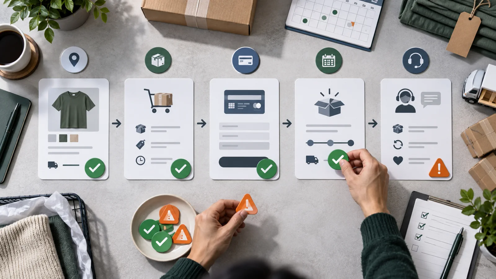 Shopify delivery date QA board for product page cart and checkout
