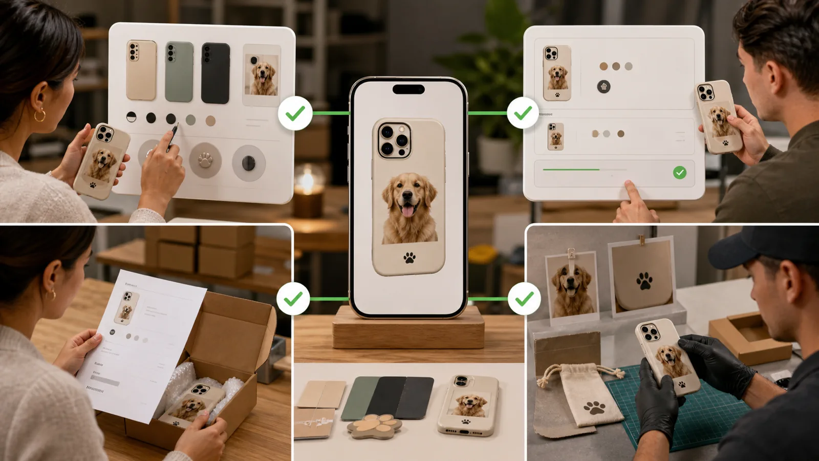 QA workflow checking a personalized product preview against cart and fulfillment handoff