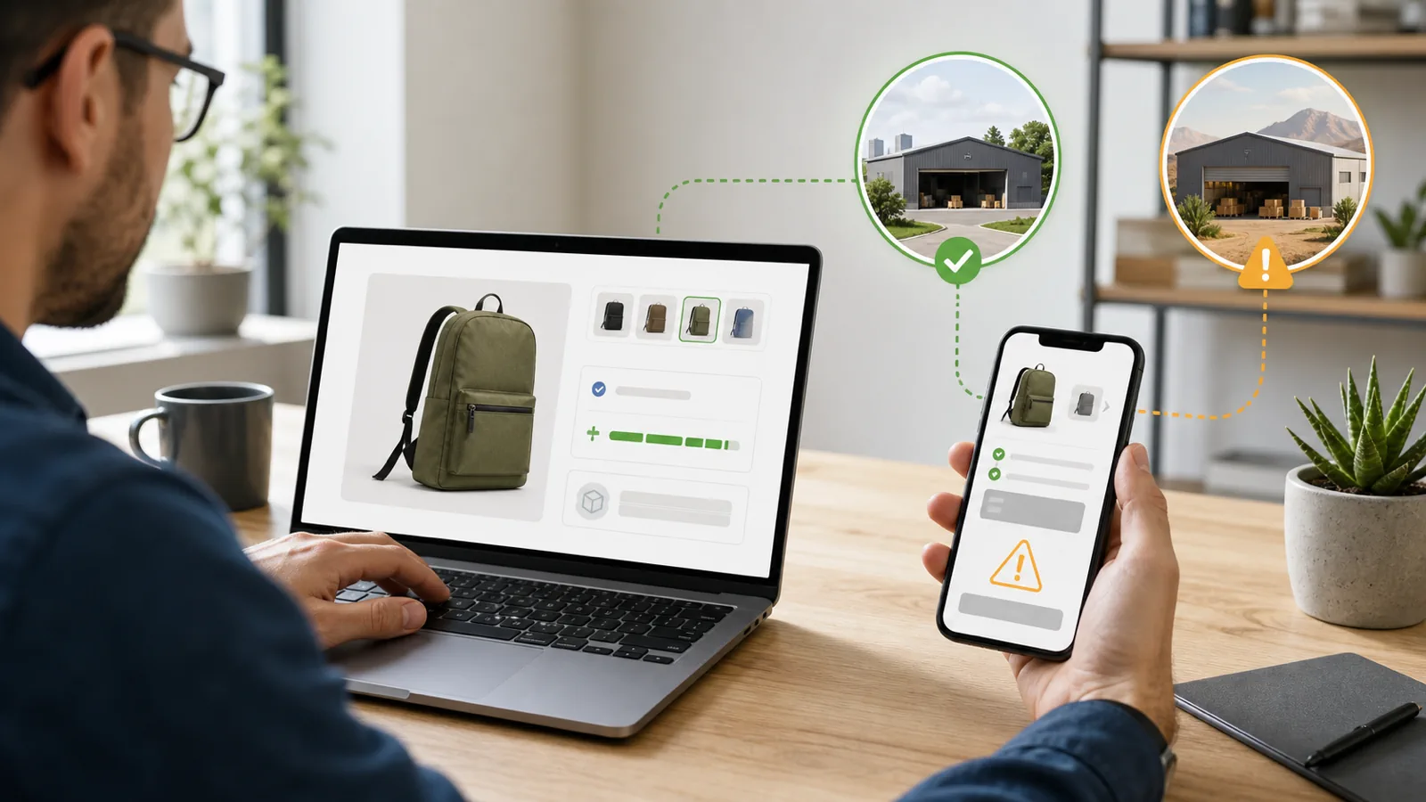 Shopify product page and checkout showing an inventory promise mismatch across markets