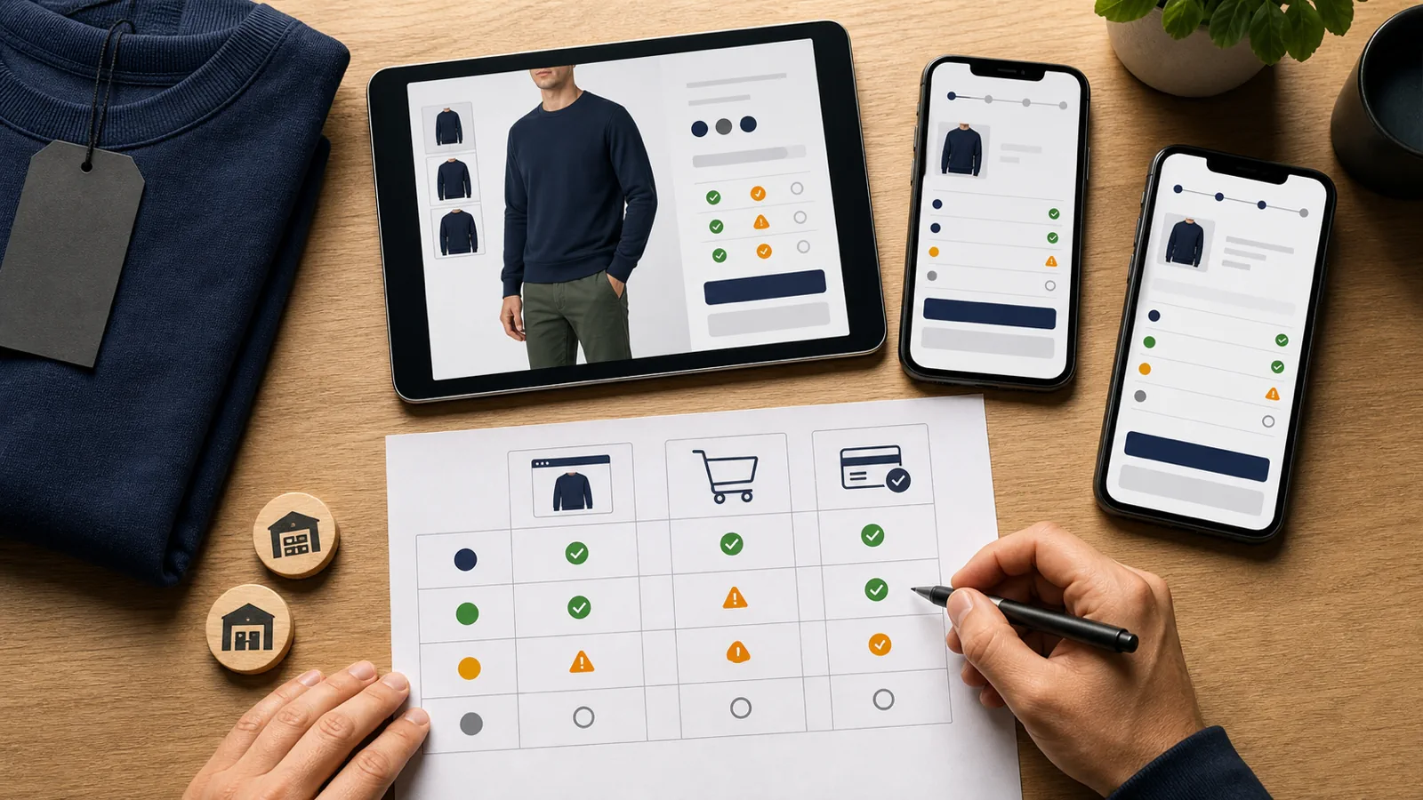Market-specific Shopify inventory QA matrix comparing PDP cart and checkout states