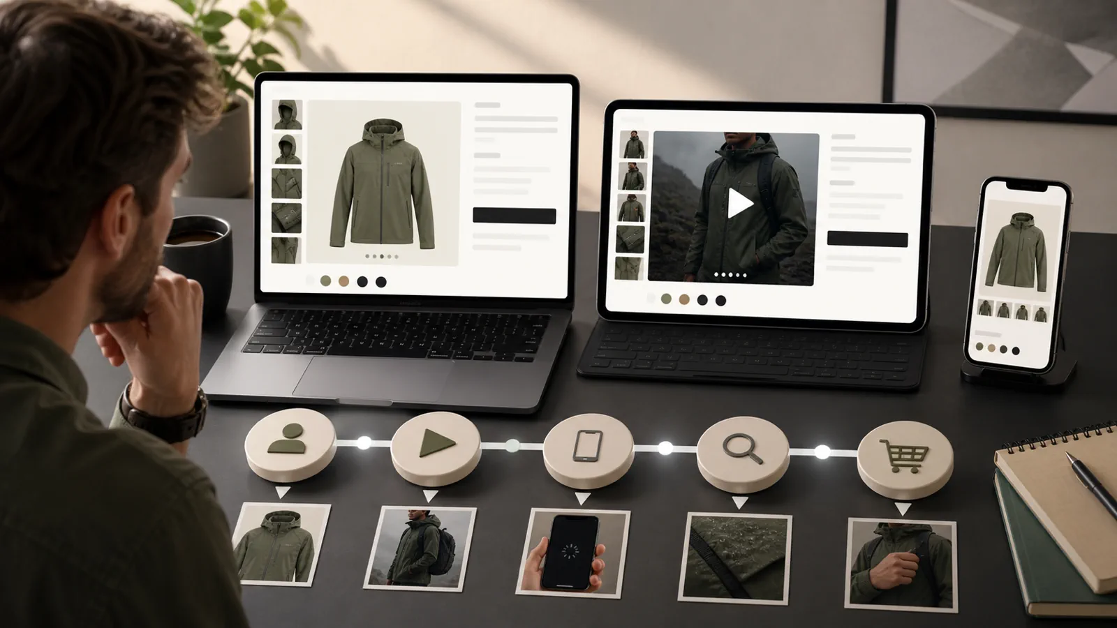 Shopify PDP media order decision comparing main product image and product video