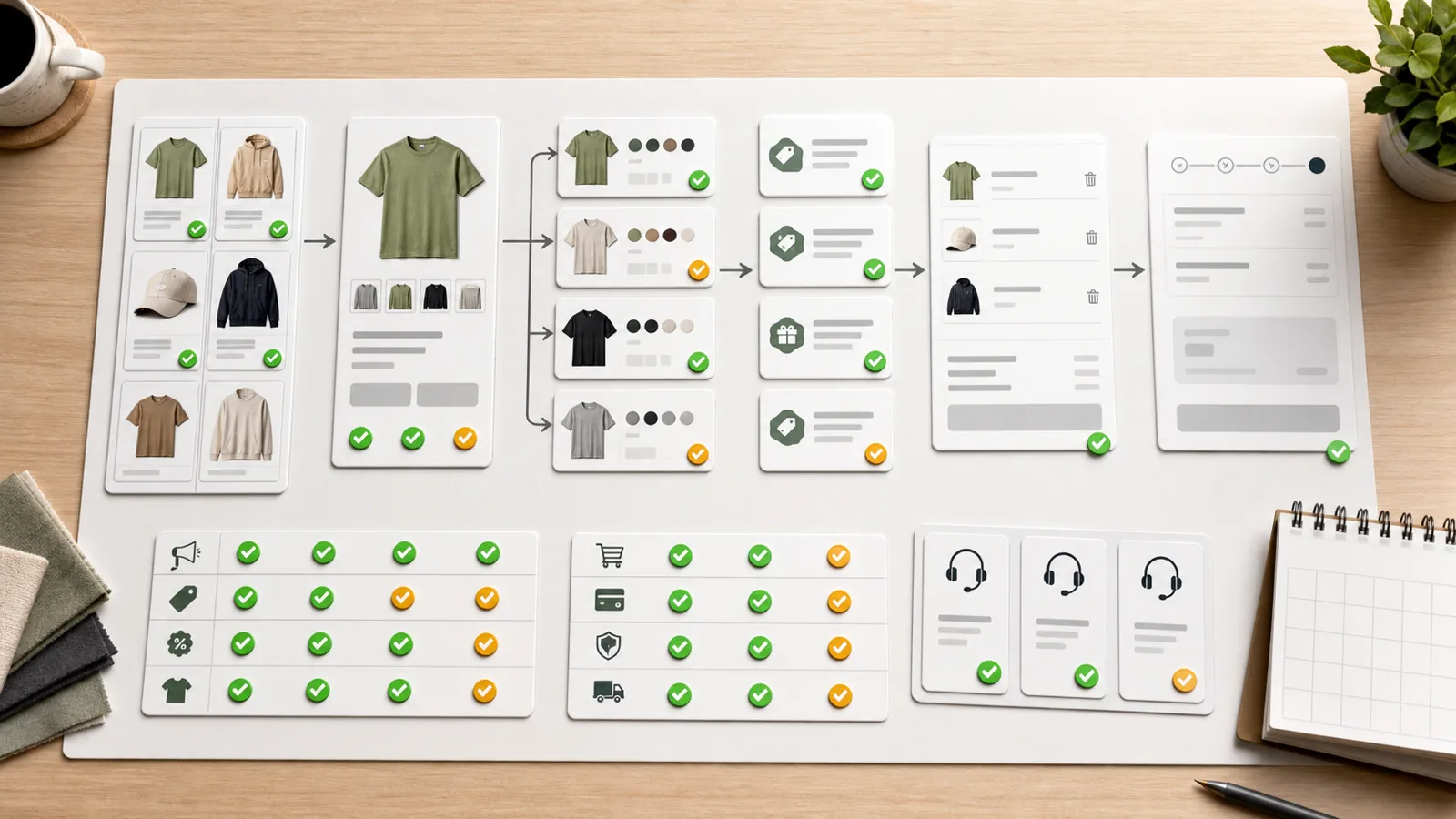 Shopify promotion QA board for variant sale messaging product page cart and checkout