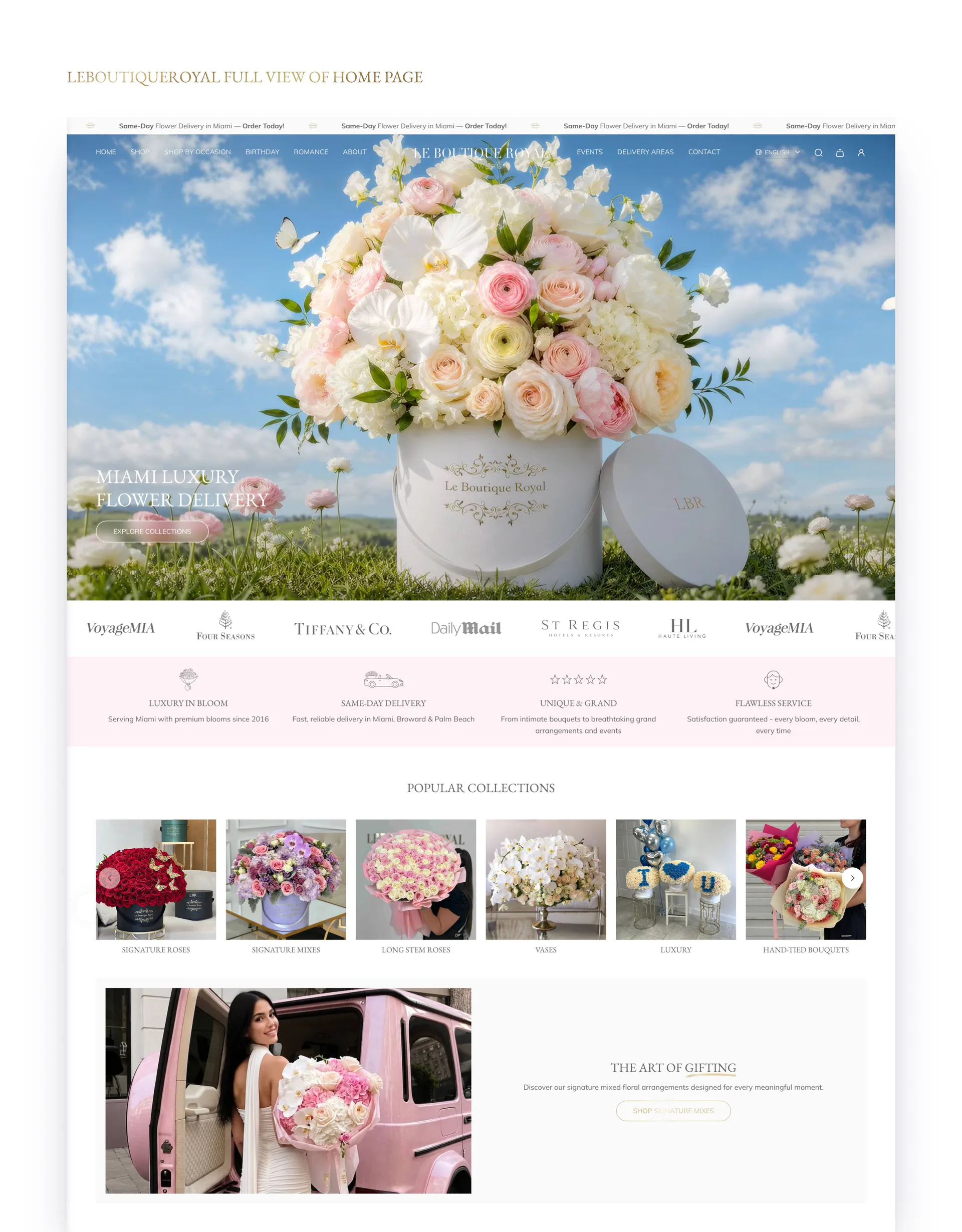 Le Boutique Royal project screen 4