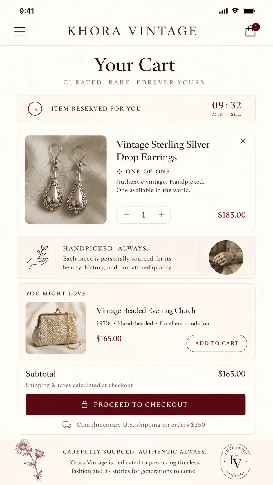 Khora Vintage Earrings Cart Page