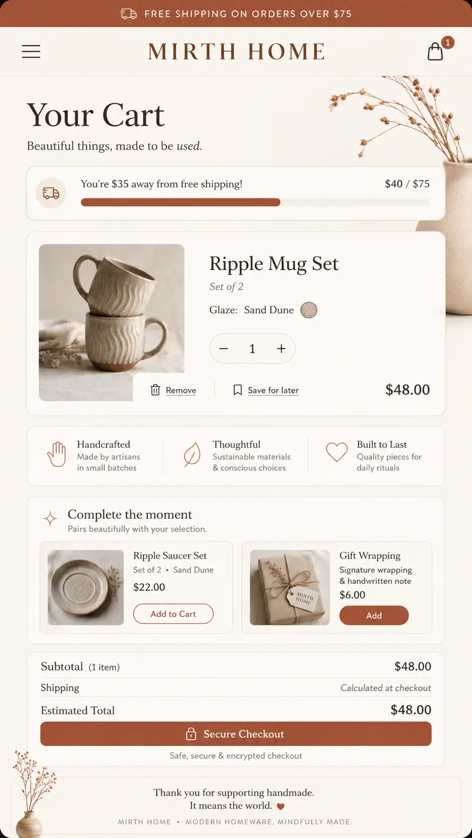 Mirth Home Ripple Mug Cart Page