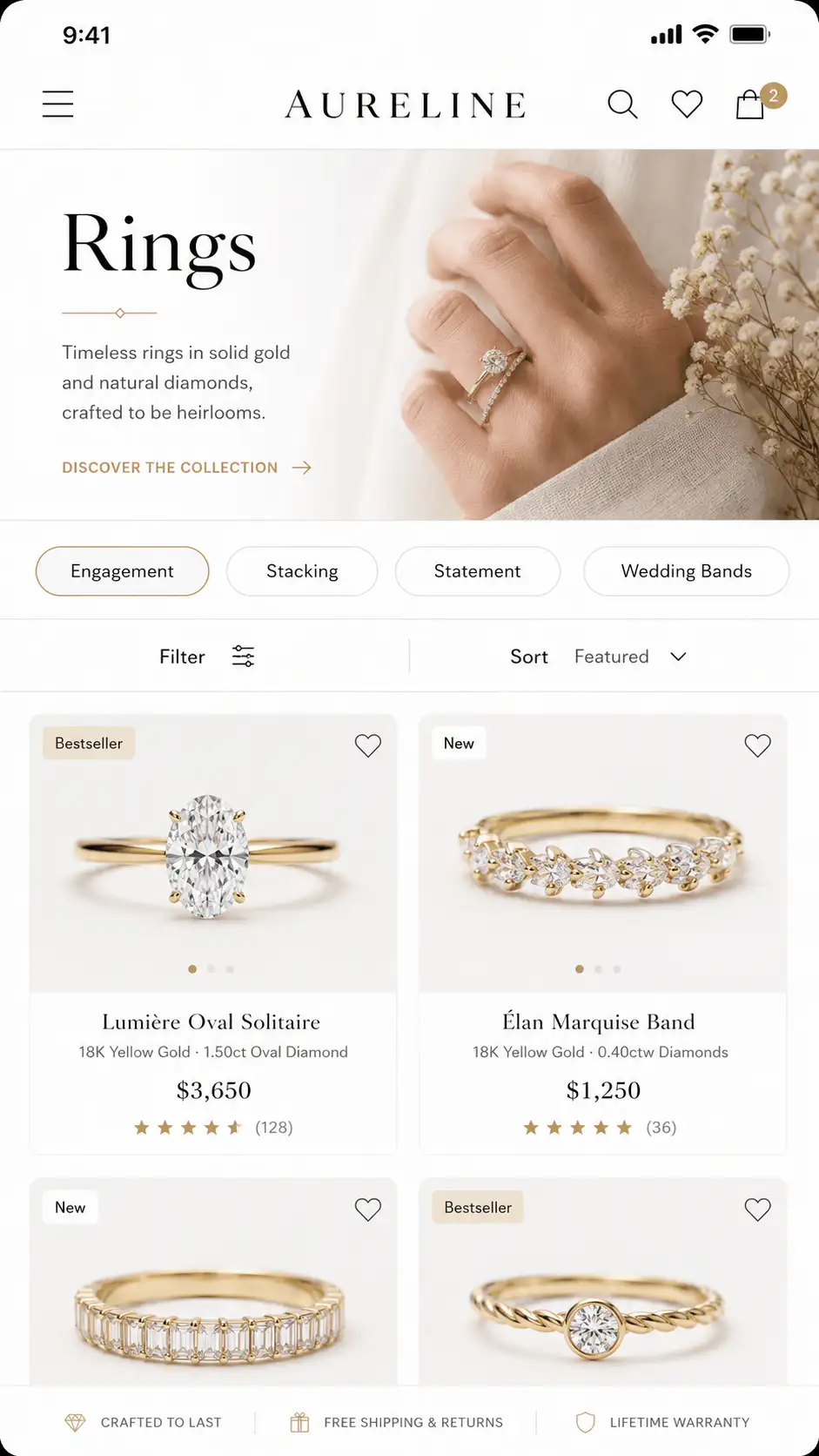 Aureline Rings Collection Page