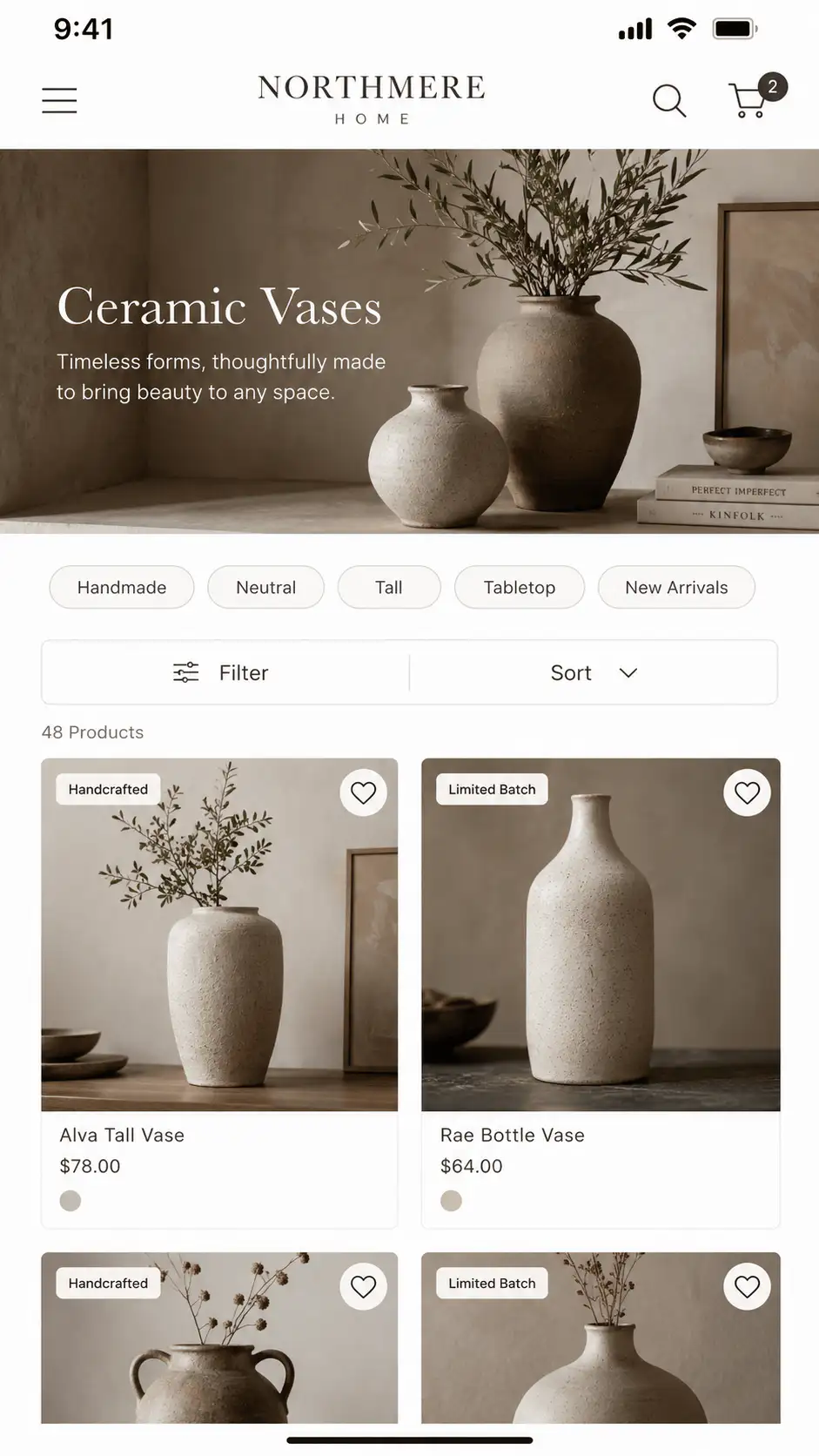Northmere Ceramic Vases Collection Page