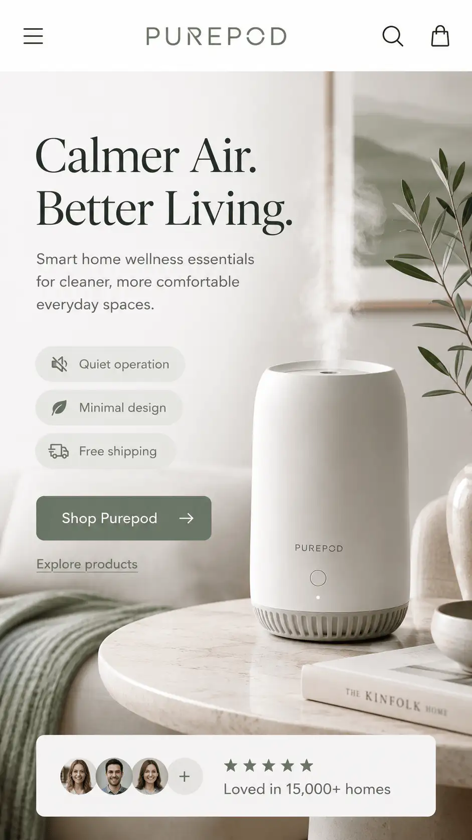 Purepod Home Wellness Hero